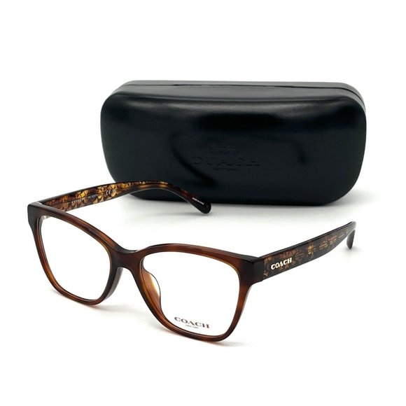 COACH HC6207 5741  Caramel Tortoise / Demo Lenses 52mm Eyeglasses - Picture 1 of 4